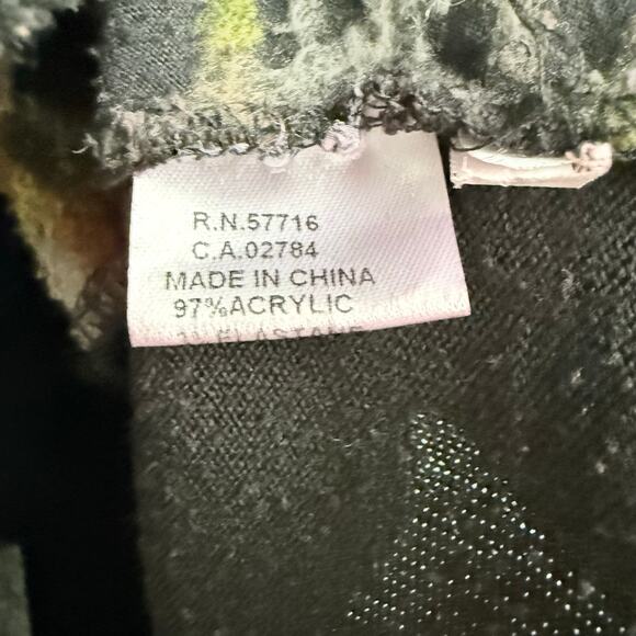 Boho Dress‎ Embroidered Asymmetrical Knit Tunic Black Sleeveless Artsy Y2K Small - Picture 5 of 6